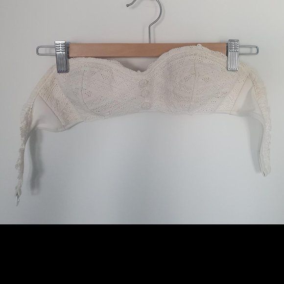 Victoria's Secret White Lace Bandeau Bikini Set - Small - Picture 4 of 7